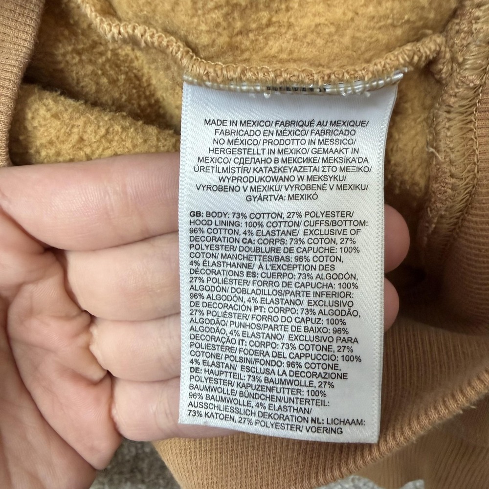 The North Face Hoodie Mens Small Brown Pullover Never Stop Exploring Sweatshirt - Picture 4 of 10